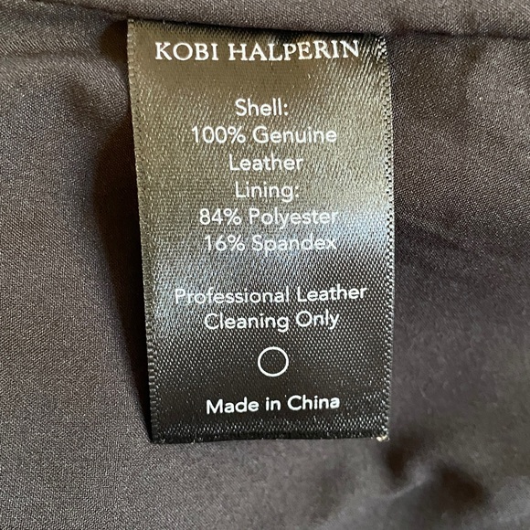 Kobi Halperin 💯Genuine Leather Black Silver Chain Full Zip Ruffled Vest - Picture 4 of 16